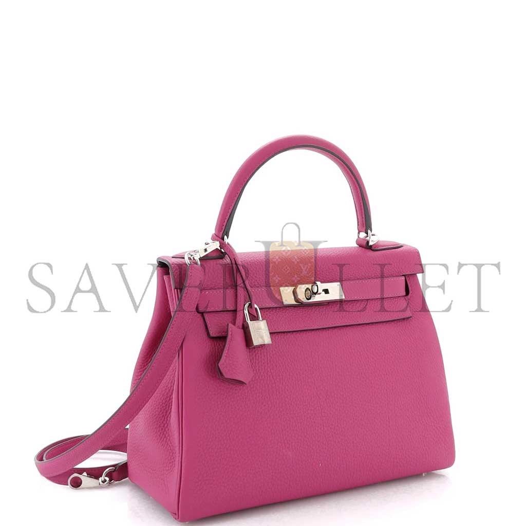 H**mes master kelly 28 rose pour pre togo with palladium hardware (28*22*10cm)